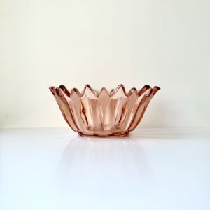 Vintage salatskål i rosa glas 🌸