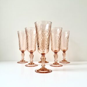 6 champagneglas med swirl🌸