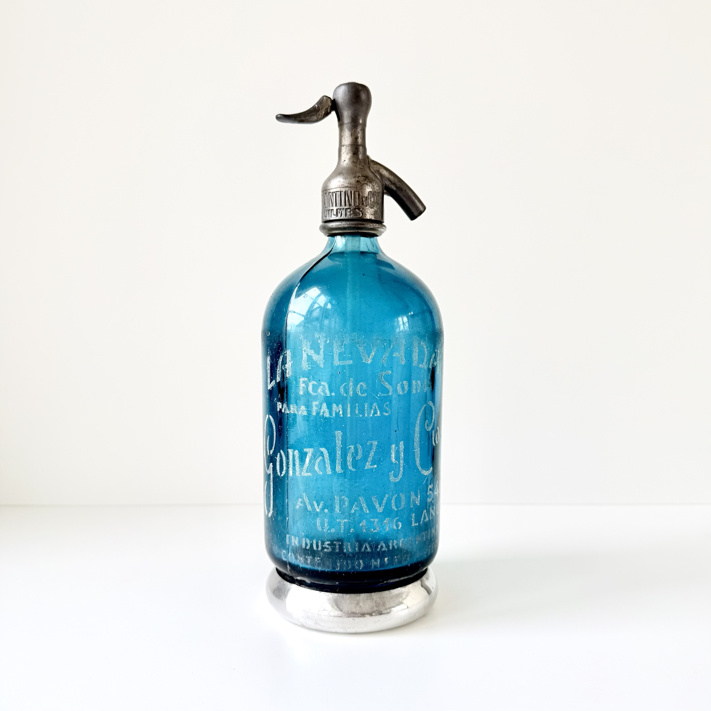 Vintage sifonflaske fra Argentina 🩵