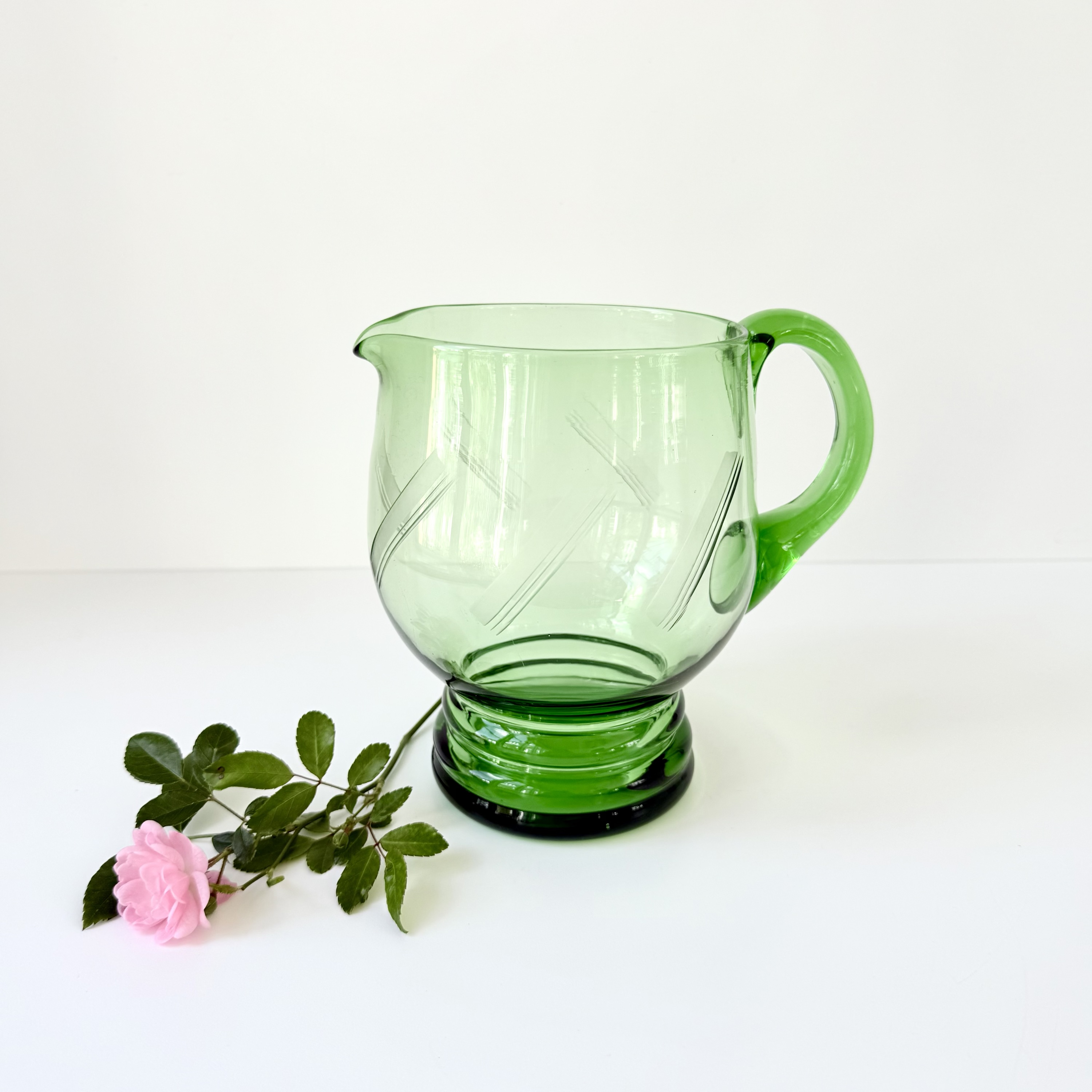 Grøn Art Deco kande 💚